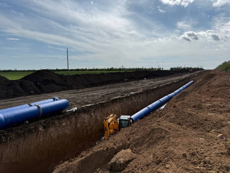 Водовод из Павлопольского водохранилища строится с опережением графика.